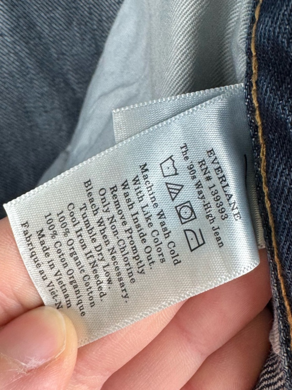 Everlane The 90s Way-High Jean Organic Cotton Denim Jeans 32 Long - Picture 8 of 11